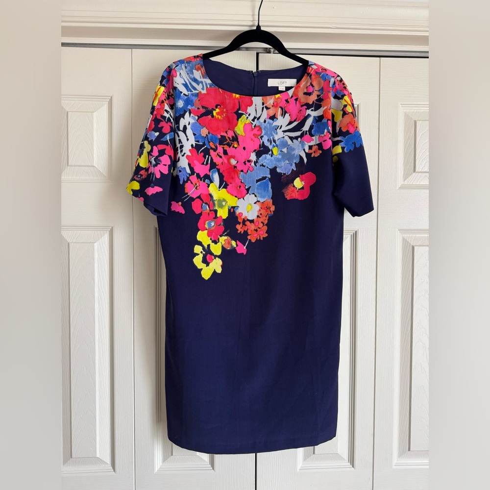Loft by Ann Taylor Floral Print Sheath Women's Dress
